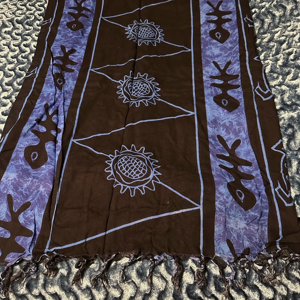 Black and Blue Swim Coverup